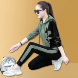 Танцующий спортивный костюм, комплект с капюшоном, в западном стиле, для бега