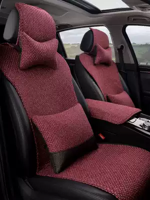 20 new linen car seat cushion special car special custom Four Seasons small waist single seat breathable non-slip simple seat cushion