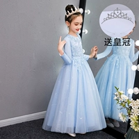 1901 Blue Long Dress подписывается, чтобы получить [Корону]