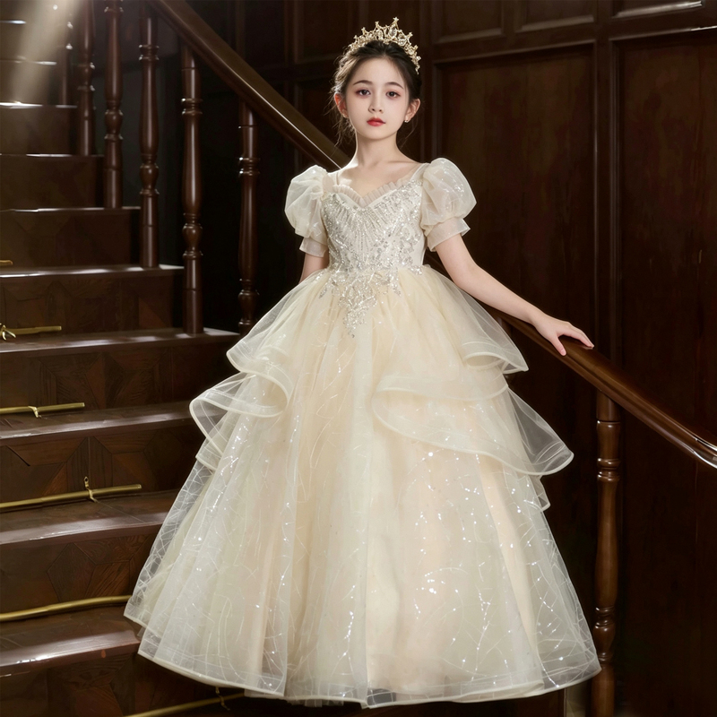 Girls' Birthday Dresses, Light Luxury Niche High-End Evening Gowns, Host Dresses, Piano Performance Dresses, Flower Girl Dresses, Wedding Dresses, Children's Day Performance Outfits Girls' Birthday Dresses, Light Luxury Niche High-End Evening Gowns, Host Dresses, Piano Performance Dresses, Flower Girl Dresses, Wedding Dresses, Children's Day Performance Outfits