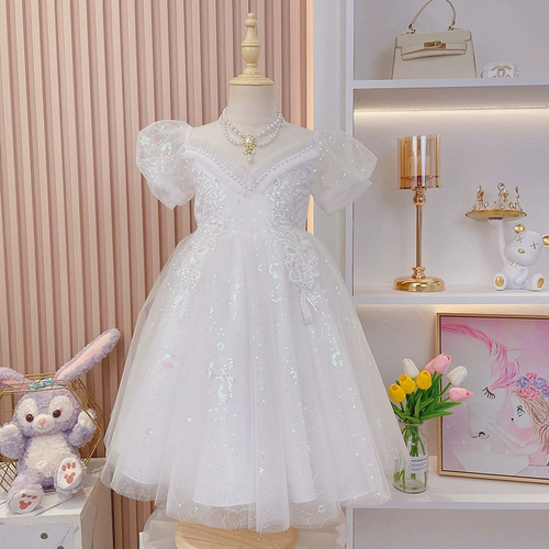 Наряд маленькой принцессы, юбка на девочку, свадебное платье, пианино, детский подиумный костюм, подарок на день рождения