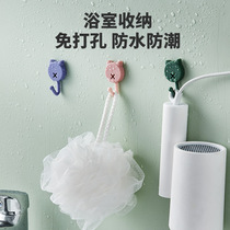 Bathroom hook Punch Free Powerful Viscose Toilet Toilet Hung Towel Without Mark waterproof multifunction creative sticky hook