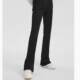 Cotton Retro Flared Black High-Waisted Slimming Straight-Leg Work Pants New Spring Jeans