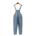 Cartoon denim quần dây đeo phụ nữ nhỏ nhỏ 2020 mùa xuân và mùa hè mới chương lỏng mỏng jumpsuit mõm quần chín điểm 