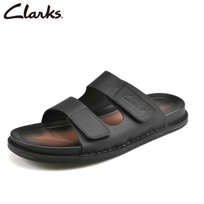 Clarks Men's Shoes Summer Leather Men's Slip-On Flat Breathable Non-Slip Casual Sandals Beach Shoes Clarks Men's Shoes Summer Leather Men's Slip-On Flat Breathable Non-Slip Casual Sandals Beach Shoes