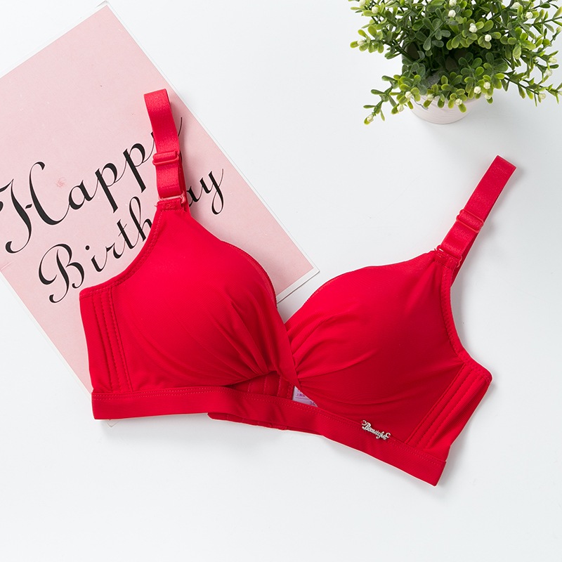 Flat áo ngực aa cup vẻ đẹp không vòng thép tụ tập trên đồ lót sexy không đánh dấu dày ngực nhỏ dày siêu nữ dày.