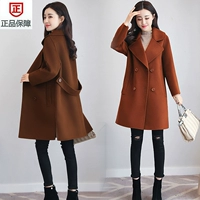 Gió Hepburn cộng với áo len cashmere cotton nữ mùa thu và mùa đông mới kích thước lớn lỏng lẻo mỏng mỏng áo len ngắn áo khoác lông cừu nữ