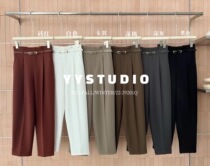 YYstudio autumn and winter new 29201Q high waist flower bud waist suit pants harem pants casual pants fashion overalls