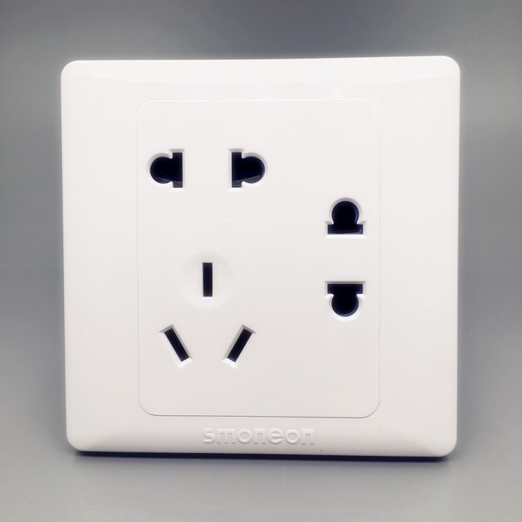 Seven-hole power socket two or three five-hole plus two-hole 7-hole wall switch panel type 86