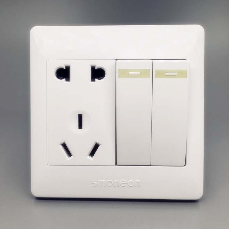 Huayi Matsumoto K5 0 2-open double five-hole socket double double switch double cut with 2-3 5-hole switch panel