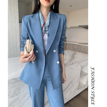 High-end professional suit suit women 2021 Spring and Autumn new fashion temperament goddess fan Leisure Street Imperial sister suit
