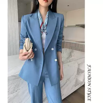 High-end professional suit suit women 2021 Spring and Autumn new fashion temperament goddess fan Leisure Street Imperial sister suit