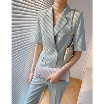Casual Suit Suit Womens Summer Slim 2021 New exploits fashion Temperament Professional Superior Sense Short Sleeve West Suit