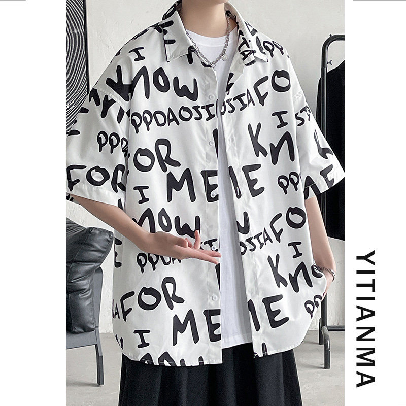 Hawaii Wind Shirt Men Could Thai Flower Shirt Summer Small Dress Leisure Outside Seven-Point Sleeve