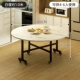 [白理石纹 -单桌1.0米【推荐4-6人】【防污耐磨】【稳固不塌】]