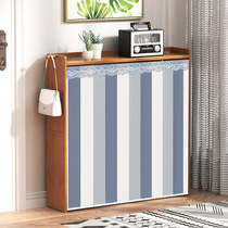 Shoe rack simple door household layered partition shoe storage artifact bedroom door rear shoe storage cabinet dustproof shoe cabinet