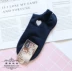 F202 cô gái vớ nữ vớ ngắn vớ tình yêu thêu phụ nữ thuyền đại học gió nông miệng vớ phụ nữ vớ tất dài Bít tất nữ