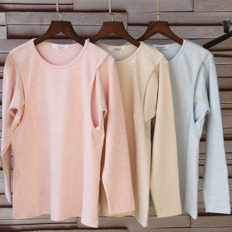 Colorful cotton pregnant women's autumn clothes to feed the milk blouses laces for the month of spring autumn and winter suede pure cotton thickened pyjamas-Taobao