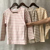 Colored cotton pregnant women autumn clothes spring and autumn winter feeding breastfeeding coat moon clothing cotton striped thick warm cotton thread clothing