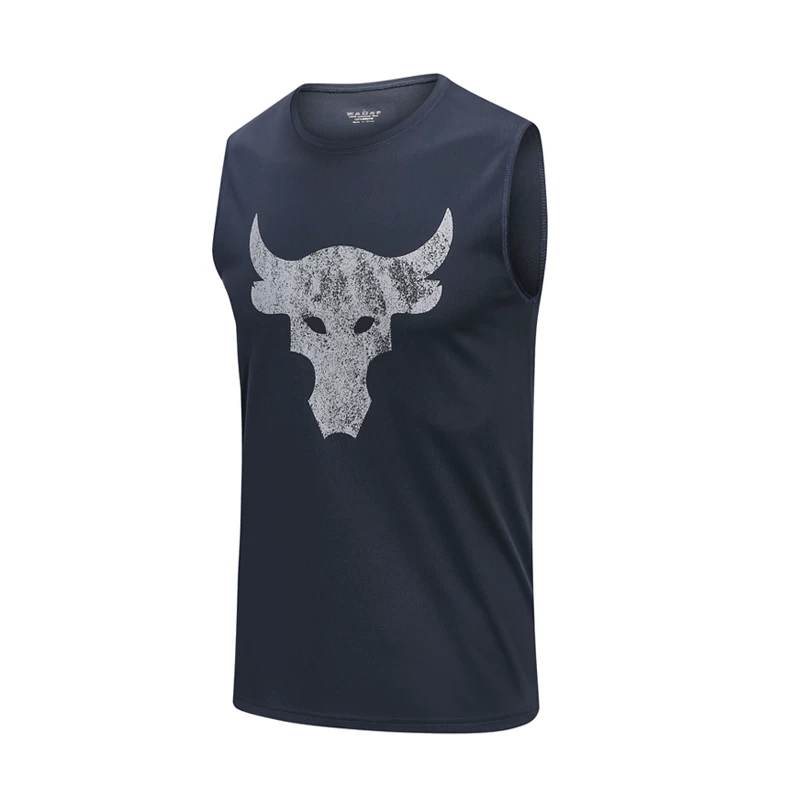 T-shirt for gym sleevless, American style, absorbs sweat and smell, quick dry, for running