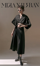 MXU Spring New Niche Design Fashion Suit Woman Detachable Lantern Sleeve Short Jacket Plexu Dress Two Pieces