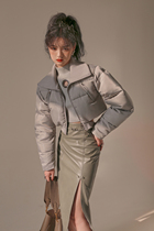 MXU temperament Jedi new eco-friendly PU commuter 100 hitch a half body dress with slim sexy opening dress