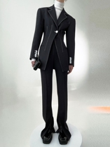 MXU good show autumn design sense niche fashion three-piece female waist suit slim trousers suit