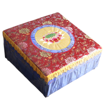 Sanmantuo satin lotus embroidery Buddha worship mat practice meditation household sitting Buddha mat Chinese kneeling mat meditation futon