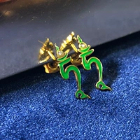 Серьги зеленых матери/бай