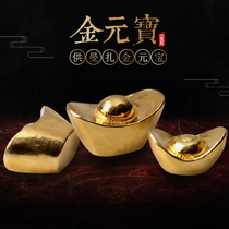 Three Mantuo worshipped the Buddha to the Buddha gilt gold silver ingot home offering jewelry shimanza for the Golden Pearl opening ceremony small yuan treasure