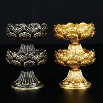 In front of the Buddha Lotus Candle Holder for Buddha statues home offering decorative butter lamp base home long light