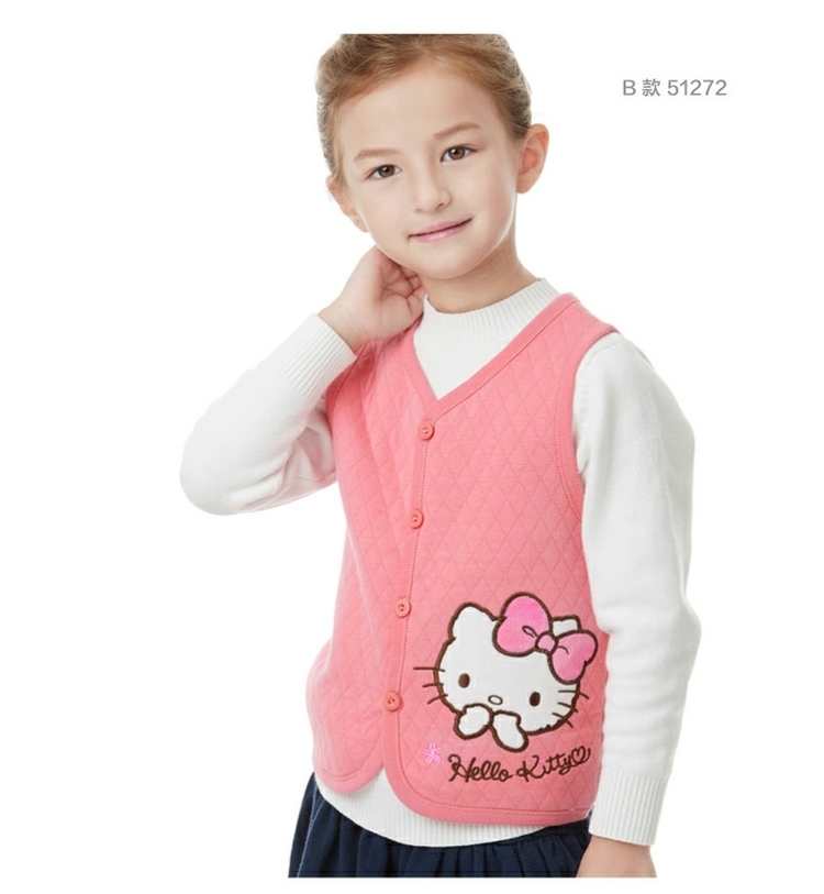 Áo vest trẻ em cotton Katie mèo mùa thu và mùa đông cô gái chăn bông trẻ em quần áo trẻ em nam