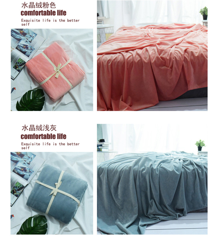 Tấm nhung dày ấm pha lê flannel san hô nhung bé nhung nhung giường nhung 笠 đơn đôi ga phủ giường everon