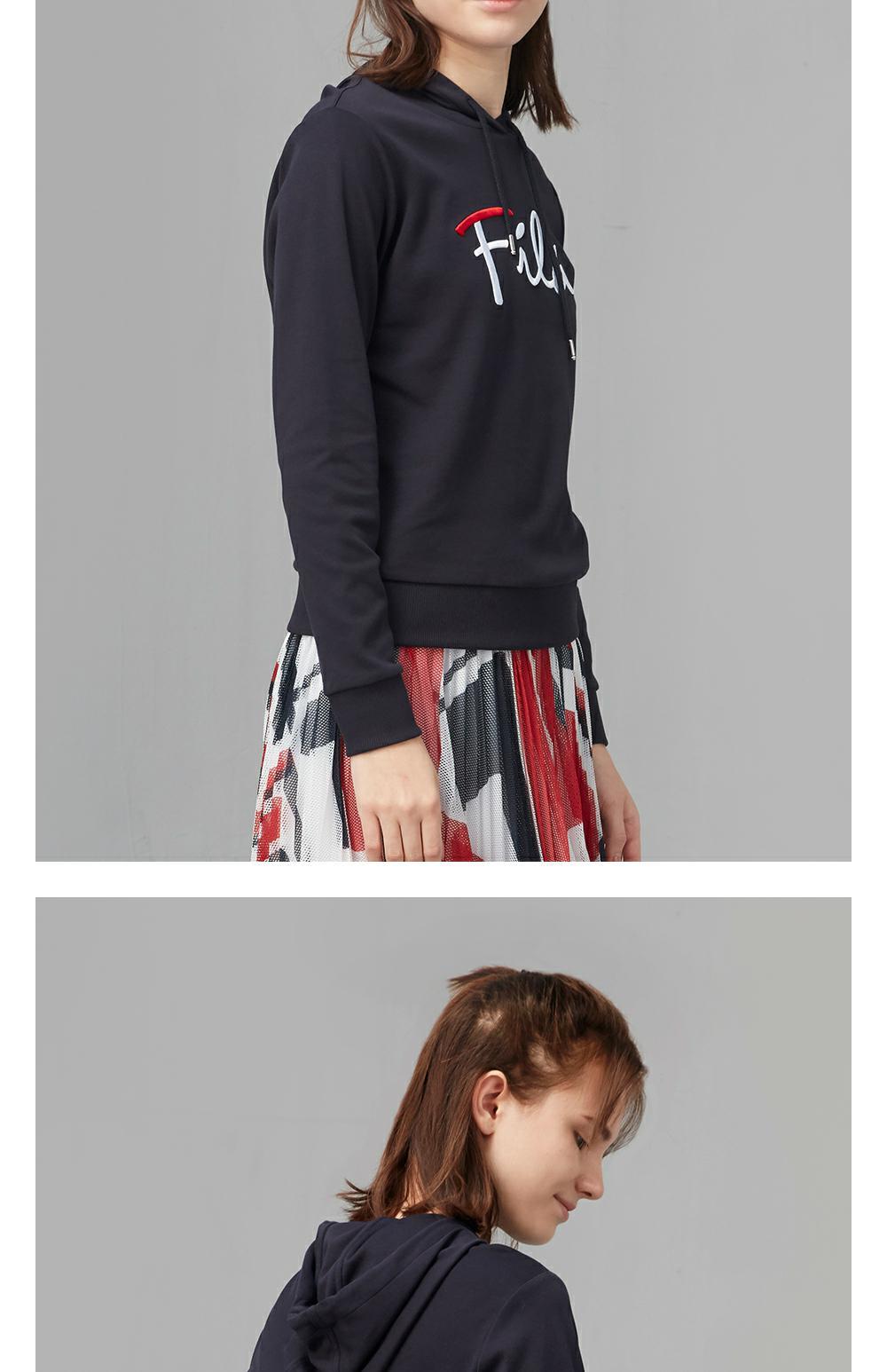 Cặp đôi chính thức của Fila Fila áo len trùm đầu 2019 mùa thu nam và nữ mới dệt kim áo len trùm đầu - Thể thao lông cừu / jumper áo nỉ adidas nam