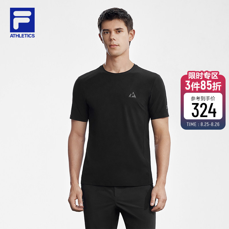 Fila Fitness t | Fila Black T-Shirt 26 Summer New Men's Outdoor Versatile Sports Round Neck Short Sleeve Fila Fitness t | Fila Black T-Shirt 26 Summer New Men's Outdoor Versatile Sports Round Neck Short Sleeve