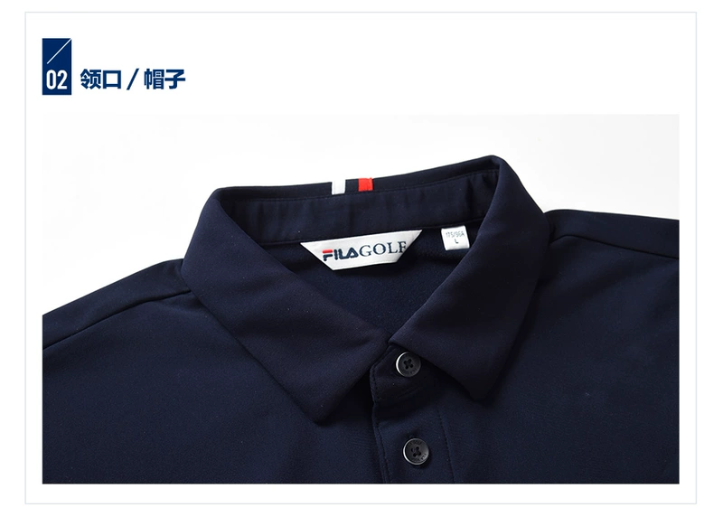 Áo sơ mi POLO chính thức cho nam Fila Fila 2019 Mùa xuân mới Áo cao cấp thoải mái Golf POLO - Áo polo thể thao