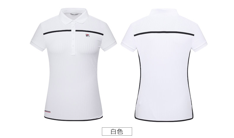 FILA Fila RED loạt áo POLO nữ mùa hè mới chính thức thể thao thời trang áo sơ mi ngắn tay thoáng khí - Áo polo thể thao áo polo trẻ em