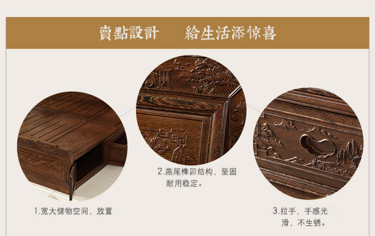 Gỗ gụ nội thất phòng ngủ giường gỗ rắn giường cao hộp lưu trữ mới Trung Quốc cánh gà giường đôi gỗ 1,8 m cổ cung cấp đặc biệt - Giường giuong tang sat