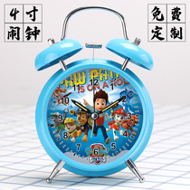 Wang Wang team up great success cartoon dog patrol small alarm clock night light student silent ringing metal