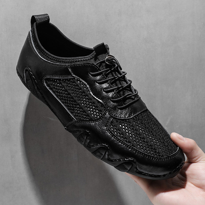 Armor ram sandals men's mesh shoes men's casual leather breathable tide shoes summer mesh shoes hole shoes shoes men