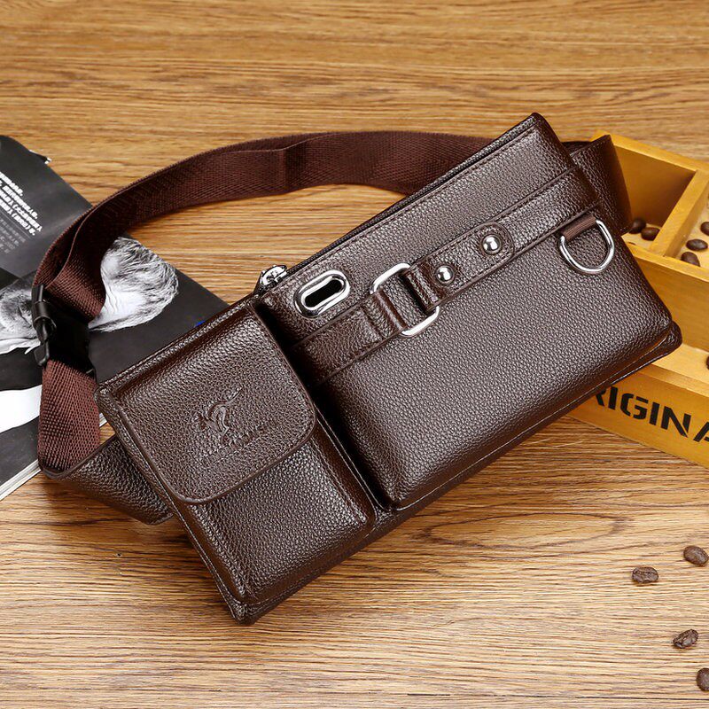 Purse Strings Men's New Autumn Winter Mobile Phone Bag Zero Wallet Multifunction Chest Bag Running Sports Diagonal-to-Bag Minimalist Bag bag