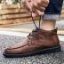 Giày nam Giày thủy triều mùa đông Giày nam Martin xu hướng giày cao hoang dã trong giày cotton ấm áp giản dị và cashmere sneaker nam Giay cao