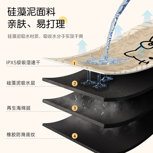 Быстросохнущий ковер для домашнего использования, нескользящий коврик, хорошо впитывает воду