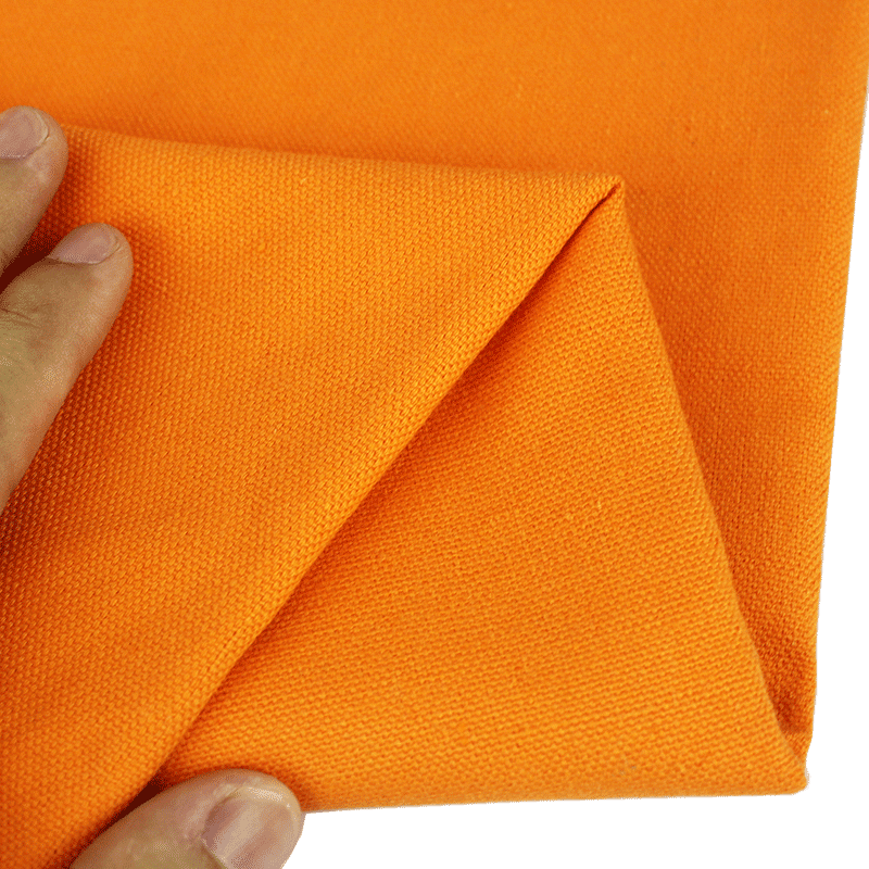 Half-Meter Price Orange Pure Cotton Canvas Fabric for Making Bags, DIY Tablecloths, Curtain Fabric, Sofa Fabric, Cushion Fabric, Thickened and Wear-Resistant