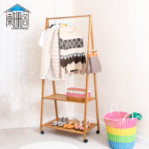 Simple coat rack floor-to-ceiling simple modern bedroom room open creative bamboo hanger storage hangers