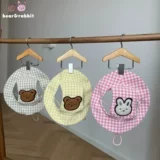 Брендовый хлопковый милый кролик, солнцезащитная шляпа, шапка, комплект, Южная Корея, с медвежатами