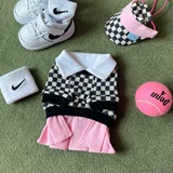 Брендовая демисезонная теннисная шапка, шахматы, юбка, удерживающая тепло футболка, (в наличии на складе), Южная Корея