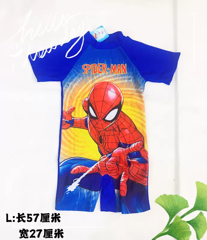 Bộ đồ bơi trẻ em bé trai áo tắm chống nắng dễ thương bé trai thẻ bé trai xẻ tà ngắn tay quần đùi áo tắm một mảnh Hàn Quốc bùng nổ - Bộ đồ bơi của Kid