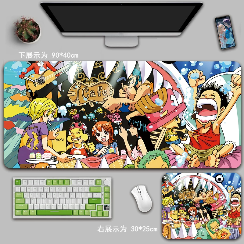 Коврик для мыши One Piece супер большой, Salon Ruf, аниме-игра офисный коврик для стола 2D