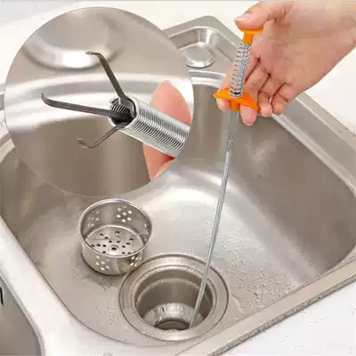 Through sewer pipe dredger Toilet wash basin Hair cleaner Cleaning hook picker Garbage picker